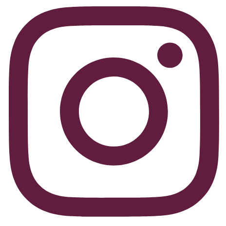 Instagram-Logo das aussieht wie eine Sofortbildkamera in weinrot