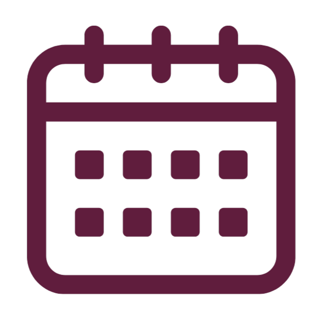 Kalender Symbol in weinrot