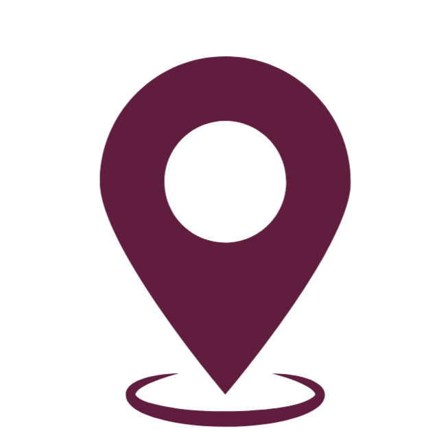 Standortsymbol in weinrot